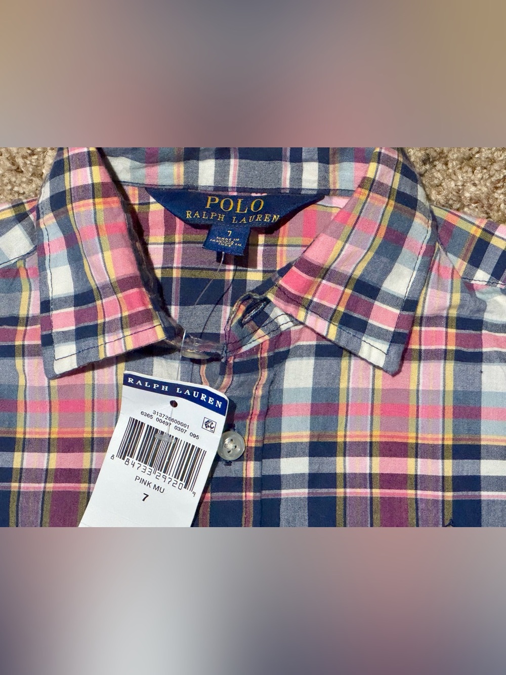 Ralph Lauren | Girls Plaid Belted Dress | Size 7 | NWT - Picture 2 of 4